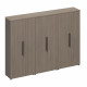 Шкаф для документов закрытый РС 329 ДЧ/ЛС дуб виченца/лава серая