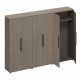 Шкаф комбинированный (закрытый-закрытый-одежда) РС 330 ДЧ/ЛС дуб виченца/лава серая