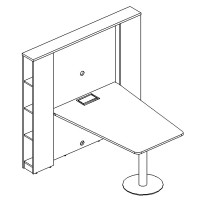 Стол для переговоров серия A4 белый премиум