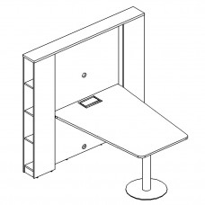 Стол для переговоров серия A4 белый премиум