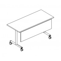 Стол складной с экраном А4 С 082-1 ВТ венге/металлокаркас серый