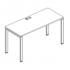 Стол письменный на металлокаркасе UNO серия A4 белый премиум / металлокаркас белый