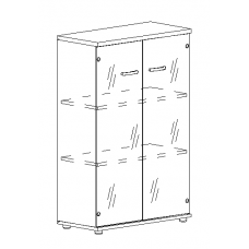 Шкаф средний со стеклом серия A4