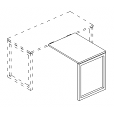 Брифинг-приставка опоры QUATTRO серия A4 белый премиум / металлокаркас белый