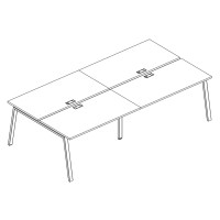 Рабочая станция на металлокаркасе TRE (4х140) серия A4 белый премиум / металлокаркас белый