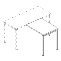 Брифинг-приставка с каркасом UNO серия A4 белый премиум / металлокаркас белый