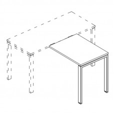 Брифинг-приставка с каркасом UNO серия A4 белый премиум / металлокаркас белый