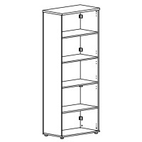 Стеллаж высокий с задней стенкой ДСП серия A4