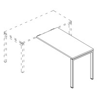 Брифинг-приставка с каркасом UNO серия A4 белый премиум / металлокаркас белый