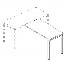 Брифинг-приставка с каркасом UNO серия A4 белый премиум / металлокаркас белый