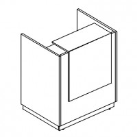 Стойка ресепшн прямая (полка высокая) с подсветкой, цвет белый премиум, серия А4, 9833