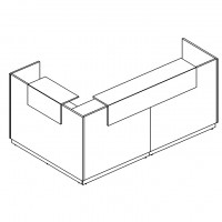 Стойка ресепшн угловая правая, цвет белый премиум, серия А4, 9874