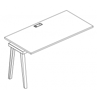 Секция стола рабочей станции АЛ 9013-1 БП, серия Albero, белый премиум