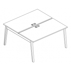 Рабочая станция (2х160) АЛ 9175 БП, серия Albero, белый премиум