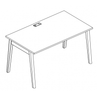 Стол письменный АЛ 9026 БП, серия Albero, белый премиум