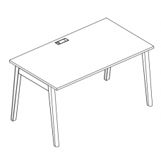 Стол письменный АЛ 9026 БП, серия Albero, белый премиум