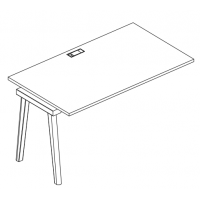 Секция стола рабочей станции АЛ 9024-1 БП, серия Albero, белый премиум