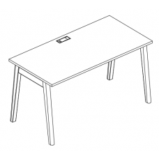 Стол письменный АЛ 9016 БП, серия Albero, белый премиум