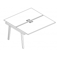 Секция стола рабочей станции (2х140) АЛ 9174-1 БП, серия Albero, белый премиум