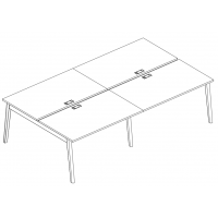 Рабочая станция (4х140) АЛ 9177-2 БП, серия Albero, белый премиум