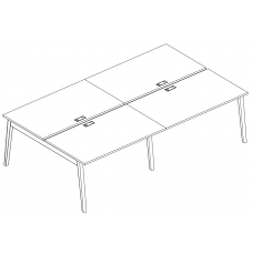 Рабочая станция (4х140) АЛ 9177-2 БП, серия Albero, белый премиум