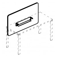 Экран настольный для стола 120 фронтальный тканевый А4 А 856, серия Albero