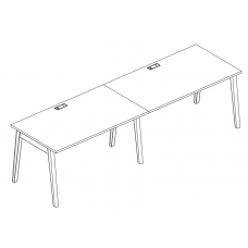 Рабочая станция (2х120) АЛ 9023-2 БП, серия Albero, белый премиум