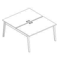 Рабочая станция (2х140) АЛ 9177 БП, серия Albero, белый премиум