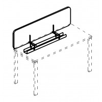 Экран для стола 160 настольный фронтальный тканевый А4 Б 878 С, серия Albero