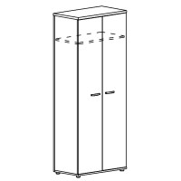 Шкаф для одежды (задняя стенка ДСП) А4 9317 БП, серия Albero, белый премиум