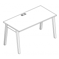 Стол письменный АЛ 9013 БП, серия Albero, белый премиум