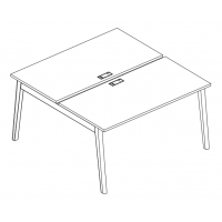 Рабочая станция (2х120) АЛ 9173 БП, серия Albero, белый премиум