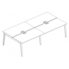 Рабочая станция (4х140) АЛ 9174-2 БП, серия Albero, белый премиум