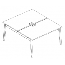 Рабочая станция (2х160) АЛ 9178 БП, серия Albero, белый премиум