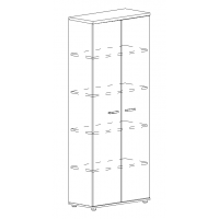 Шкаф для документов закрытый А4 9372 БП, серия Albero, белый премиум