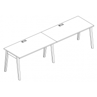 Рабочая станция (2х160) АЛ 9015-2 БП, серия Albero, белый премиум