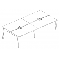 Рабочая станция (4х160) АЛ 9175-2 БП, серия Albero, белый премиум