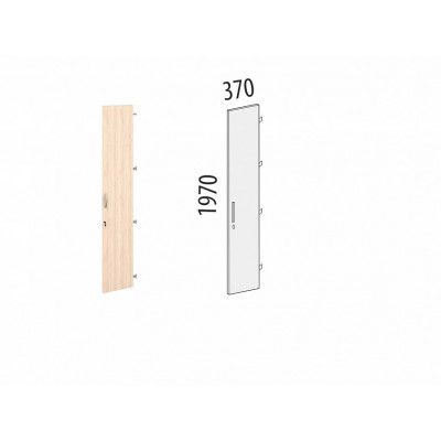 Дверь ЛДСП 5 секций с замком правая Альфа 63.66, Дуб Кобург