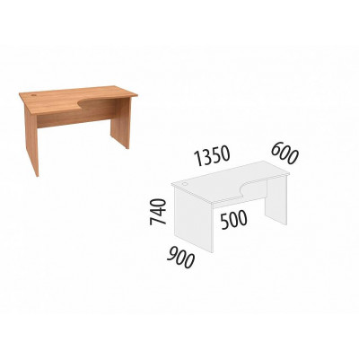 Стол эргономичный левый 61.62 Ольха