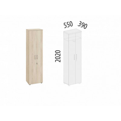 Шкаф для одежды со штангой Альфа 64.43, Дуб Кронберг