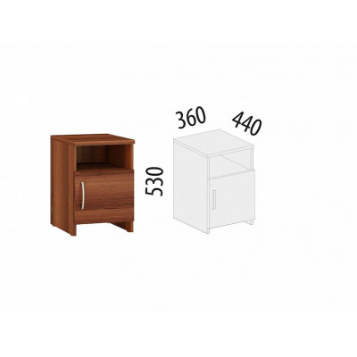 Тумба правая Альфа 62.44, Орех Пегас