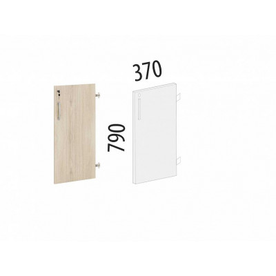 Дверь ЛДСП 2 секции с замком правая Альфа 64.68, Дуб Кронберг