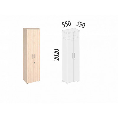 Шкаф для одежды со штангой Альфа 63.43, Дуб Кобург