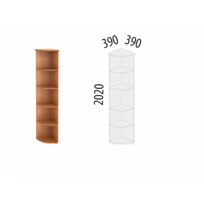 Стеллаж угловой Альфа 61.49, Ольха