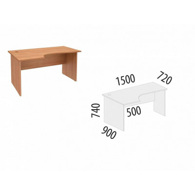 Стол эргономичный левый 61.22 Ольха