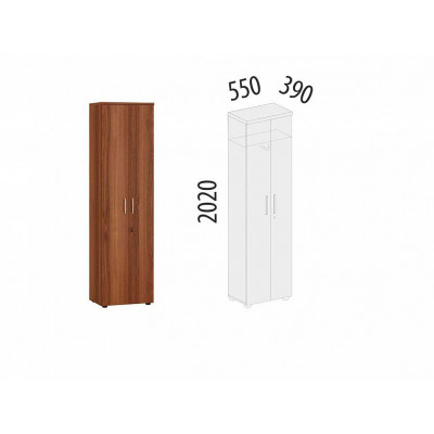Шкаф для одежды со штангой Альфа 62.43, Орех Пегас