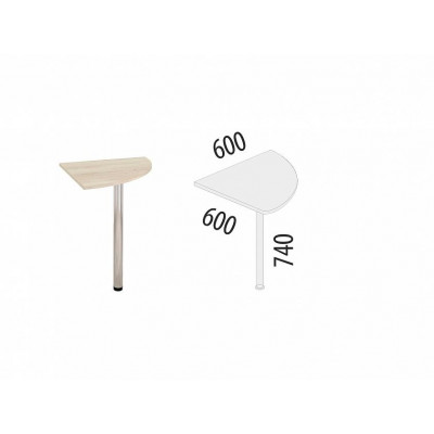 Вставка угловая Альфа 64.12, Дуб Кронберг