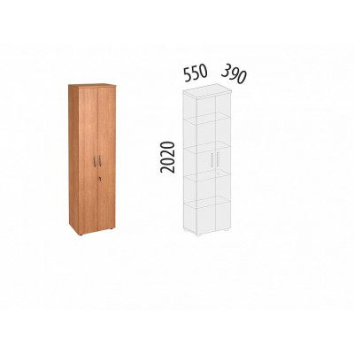 Шкаф с полками Альфа 61.50, Ольха