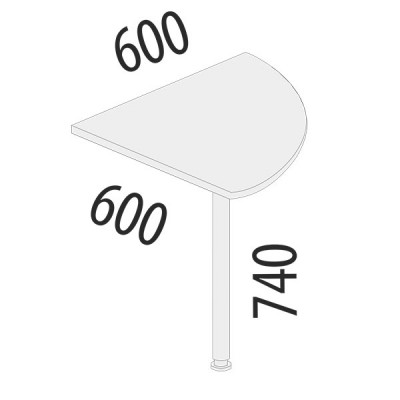 Вставка угловая Альфа 63.12, Дуб Кобург