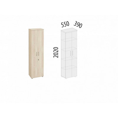 Шкаф с полками Альфа 64.50, Дуб Кронберг